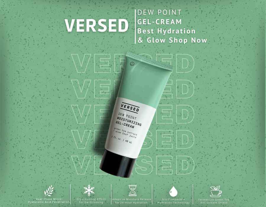 "Versed Dew Point Gel-Cream – Deep Hydration & Glow for All Skin Types | Lightweight, Fast-Absorbing & Barrier-Boosting"