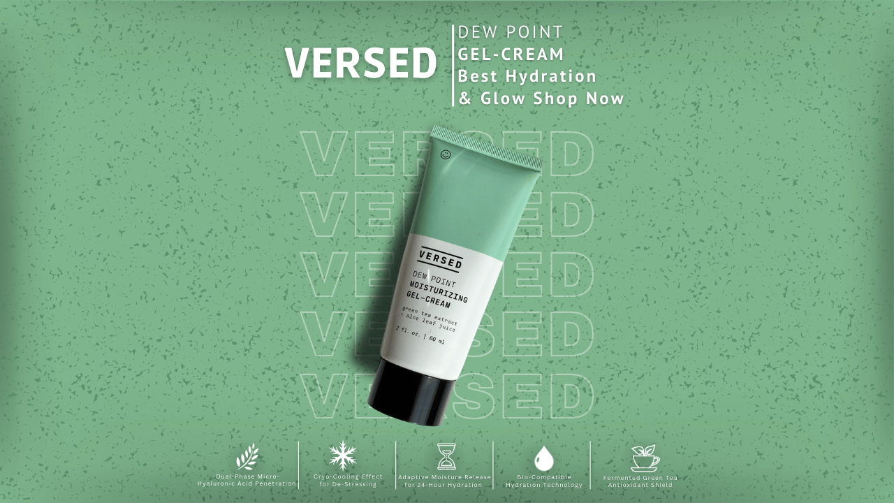 "Versed Dew Point Gel-Cream – Deep Hydration & Glow for All Skin Types | Lightweight, Fast-Absorbing & Barrier-Boosting"