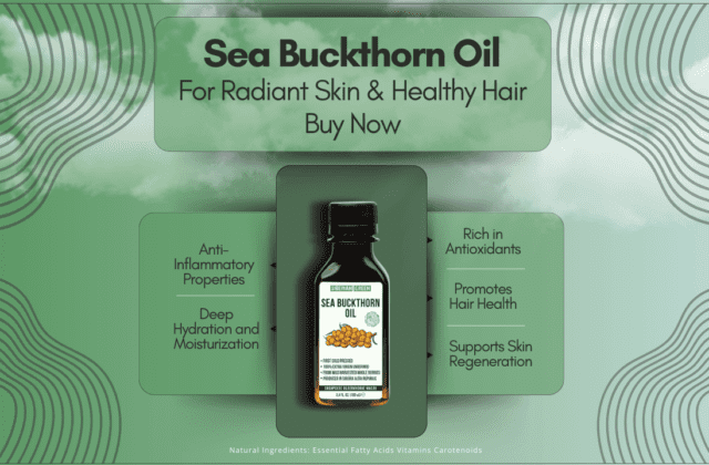 Sea Buckthorn Oil – Glow-Boosting Elixir for Skin & Hair! Packed with antioxidants & vitamins to deeply nourish, hydrate & restore glow. Buy Now.